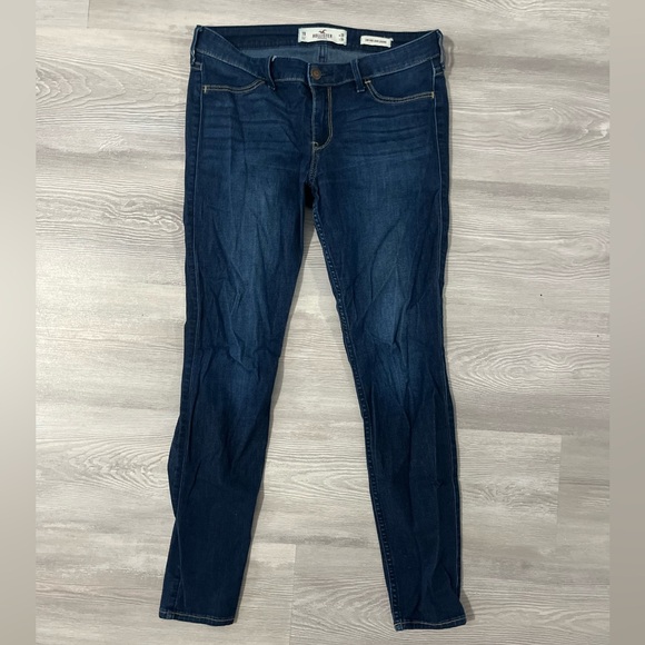 Hollister low rise super skinny dark jean leggings size 7 / 28 regular - Picture 4 of 8